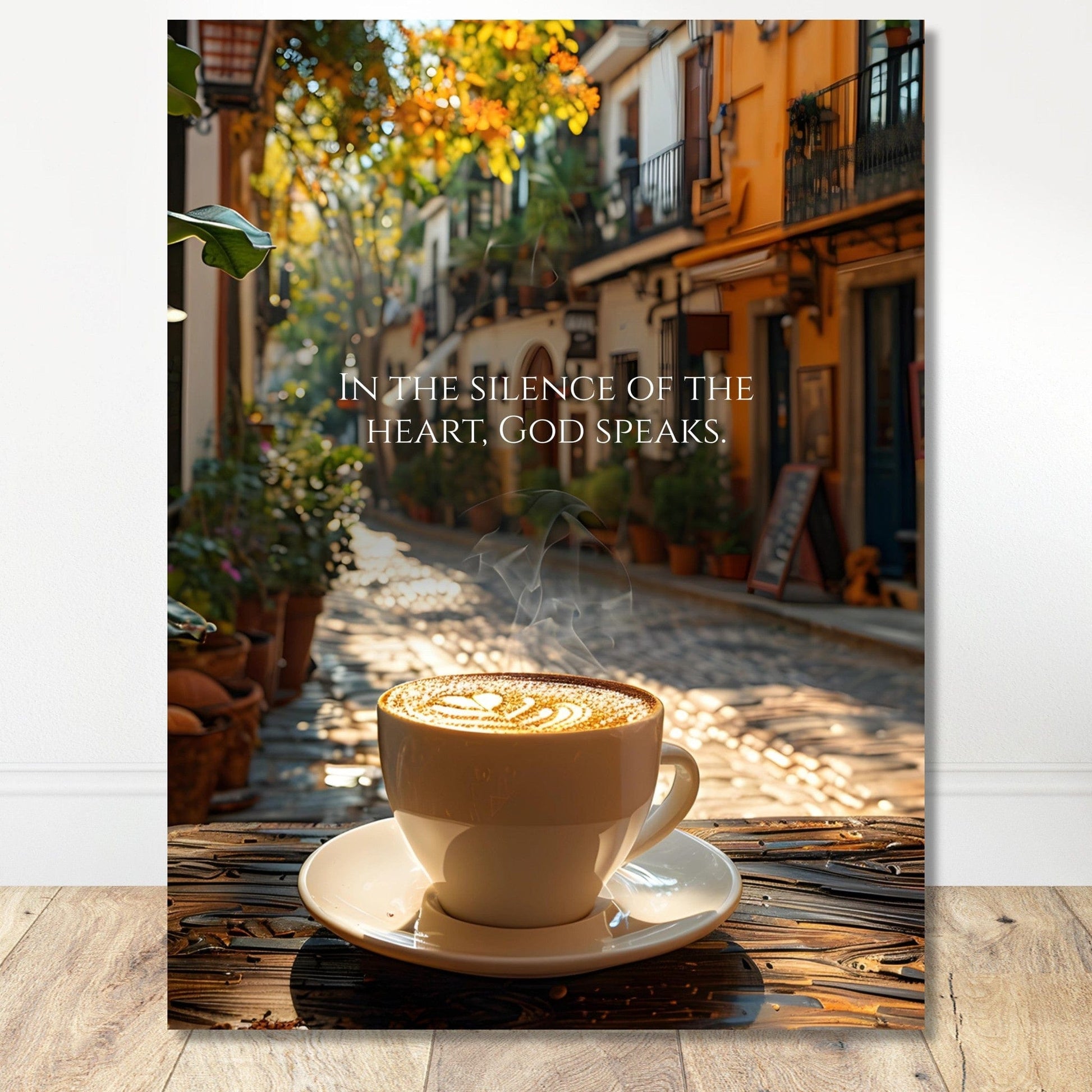 Coffee With My Father Print Material 45x60 cm / 18x24″ / Premium Matte Paper Poster / - Framed Template