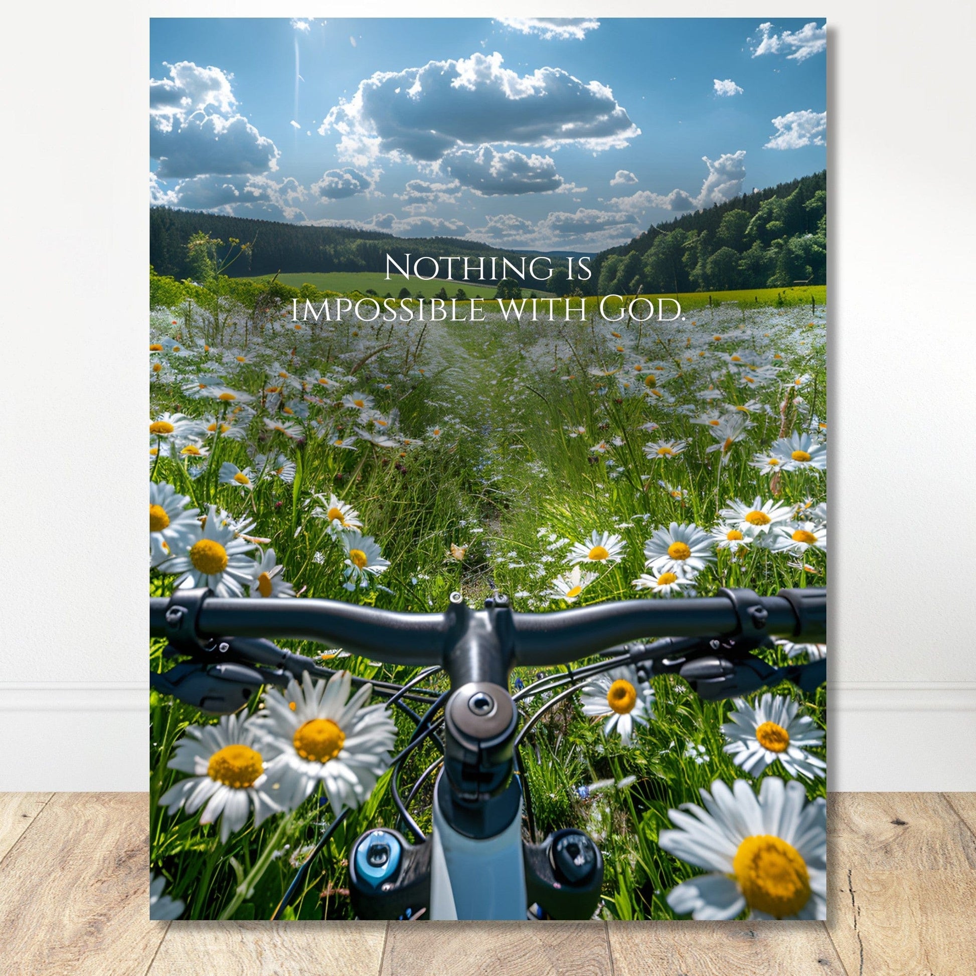 Coffee With My Father Print Material 45x60 cm / 18x24″ / Premium Matte Paper Poster / - Nothing is Impossible With God - Artwork