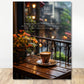 Coffee With My Father Print Material 45x60 cm / 18x24″ / Premium Matte Paper Poster / - Premium Matte Paper Wooden Framed Poster