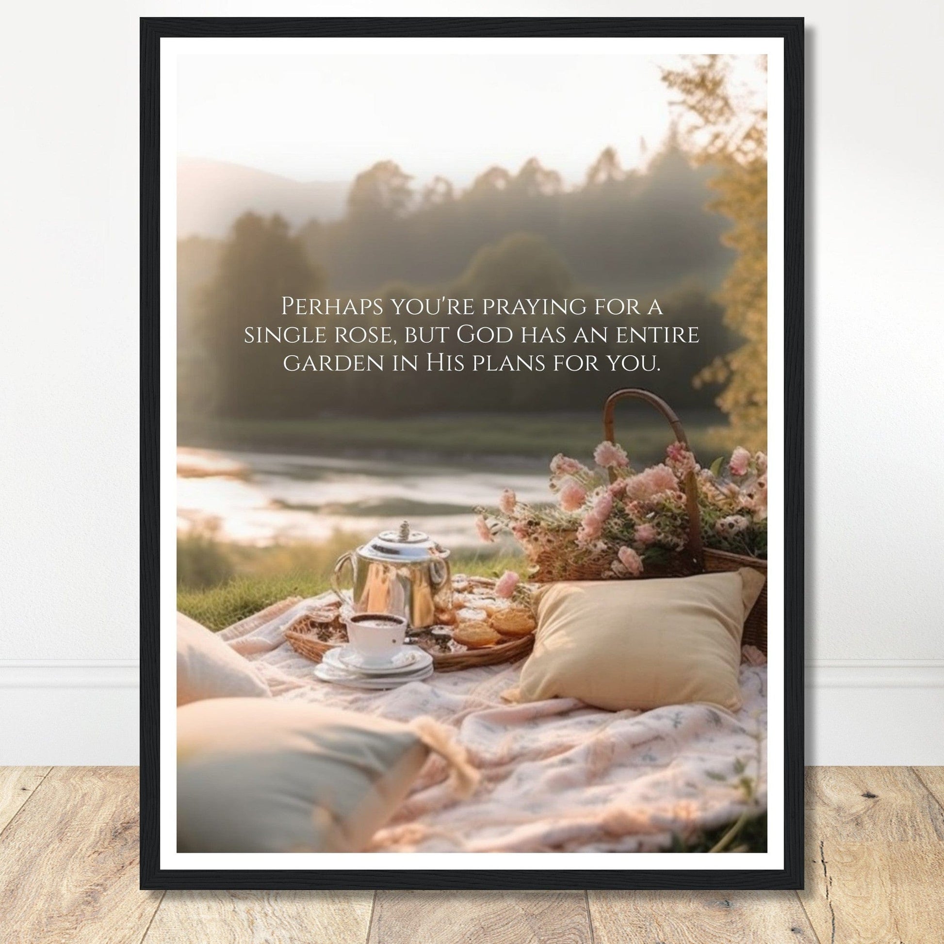 Coffee With My Father Print Material 45x60 cm / 18x24″ / Premium Matte Paper with Frame / Black frame Poster Template