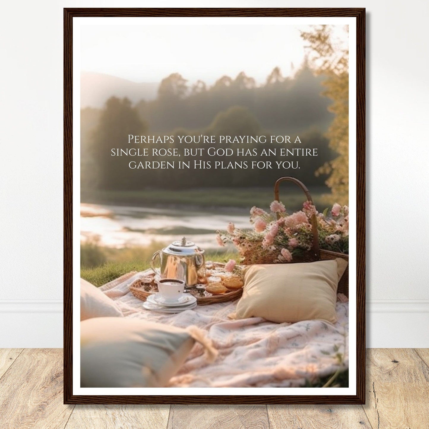 Coffee With My Father Print Material 45x60 cm / 18x24″ / Premium Matte Paper with Frame / Dark wood frame Poster Template