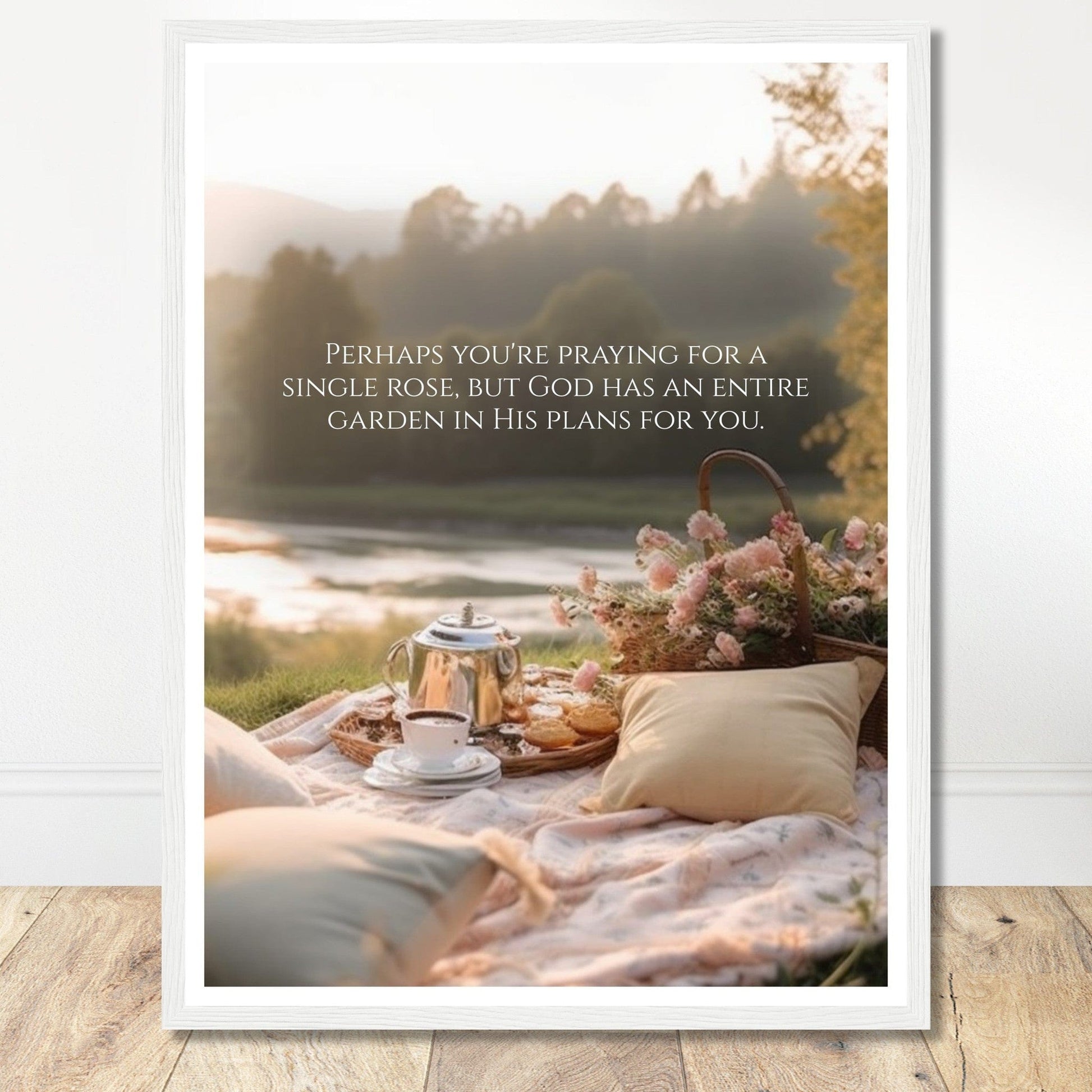 Coffee With My Father Print Material 45x60 cm / 18x24″ / Premium Matte Paper with Frame / White frame Poster Template