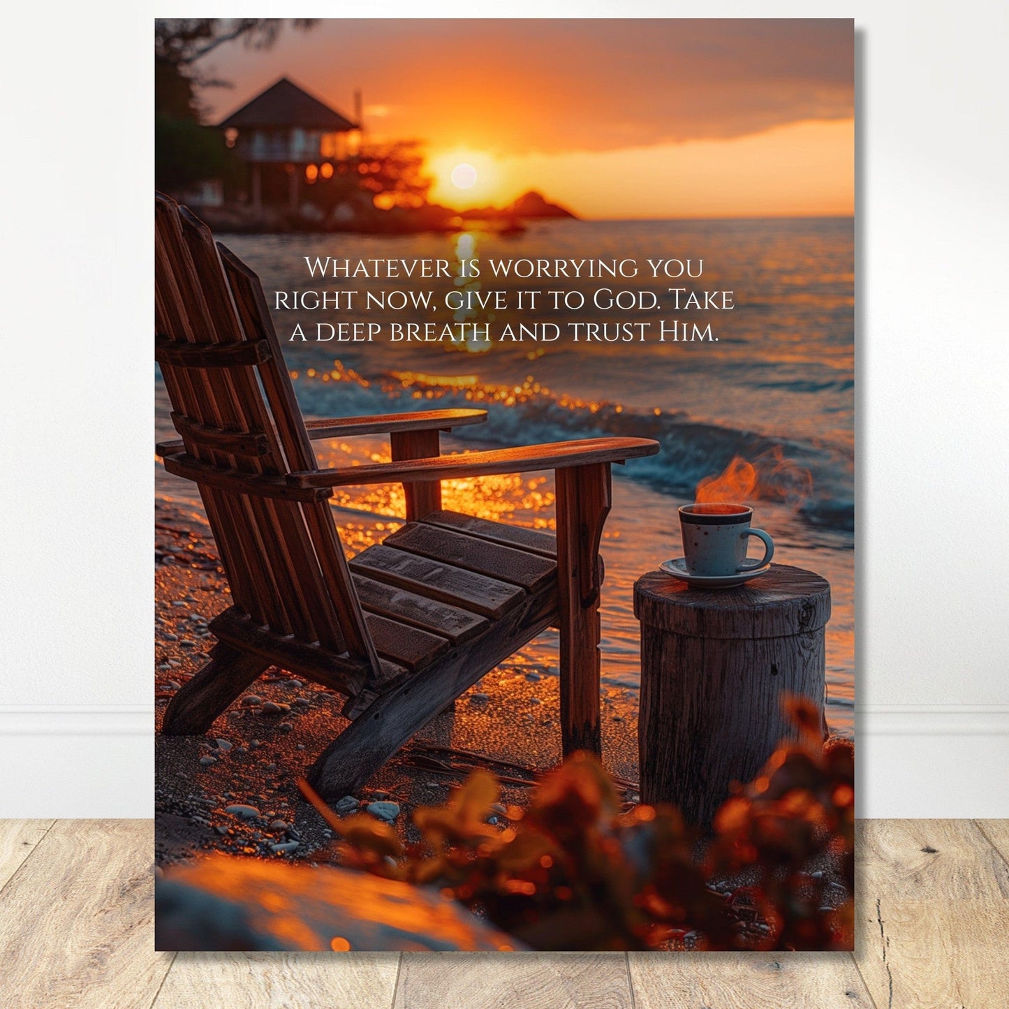 Coffee With My Father Print Material 45x60 cm / 18x24″ / Unframed / Unframed - Poster Only Breathe and Trust - Custom Art