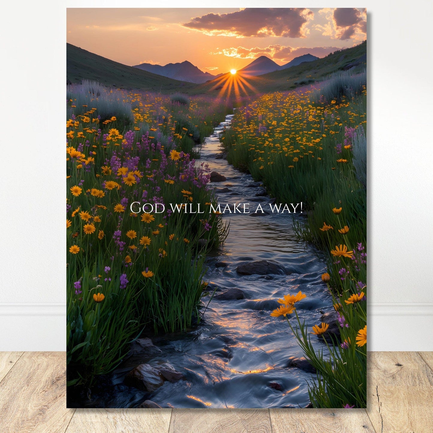Coffee With My Father Print Material 45x60 cm / 18x24″ / Unframed / Unframed - Poster Only God Will Make A Way - Custom Art