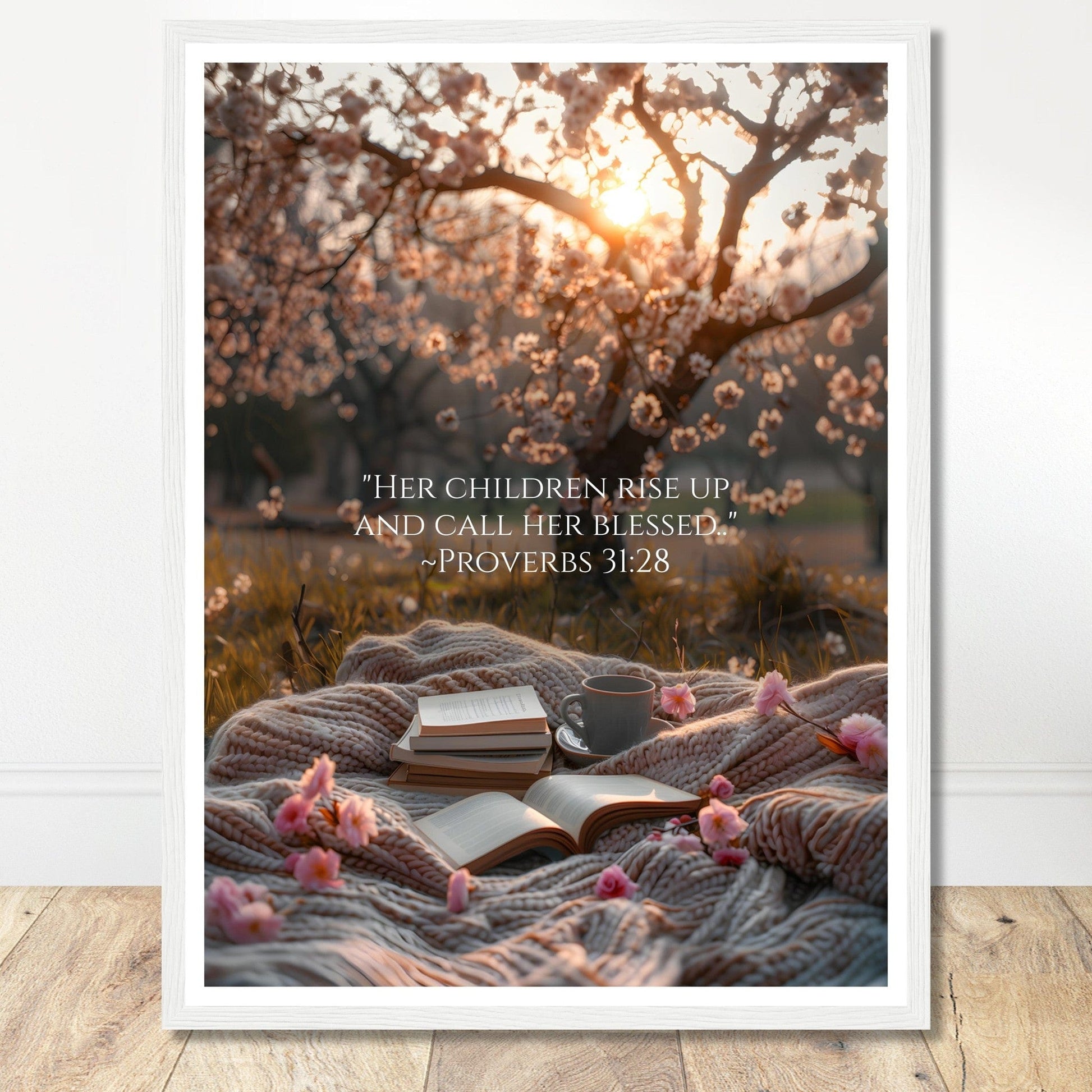 Coffee With My Father Print Material 45x60 cm / 18x24″ / White frame Framed Template