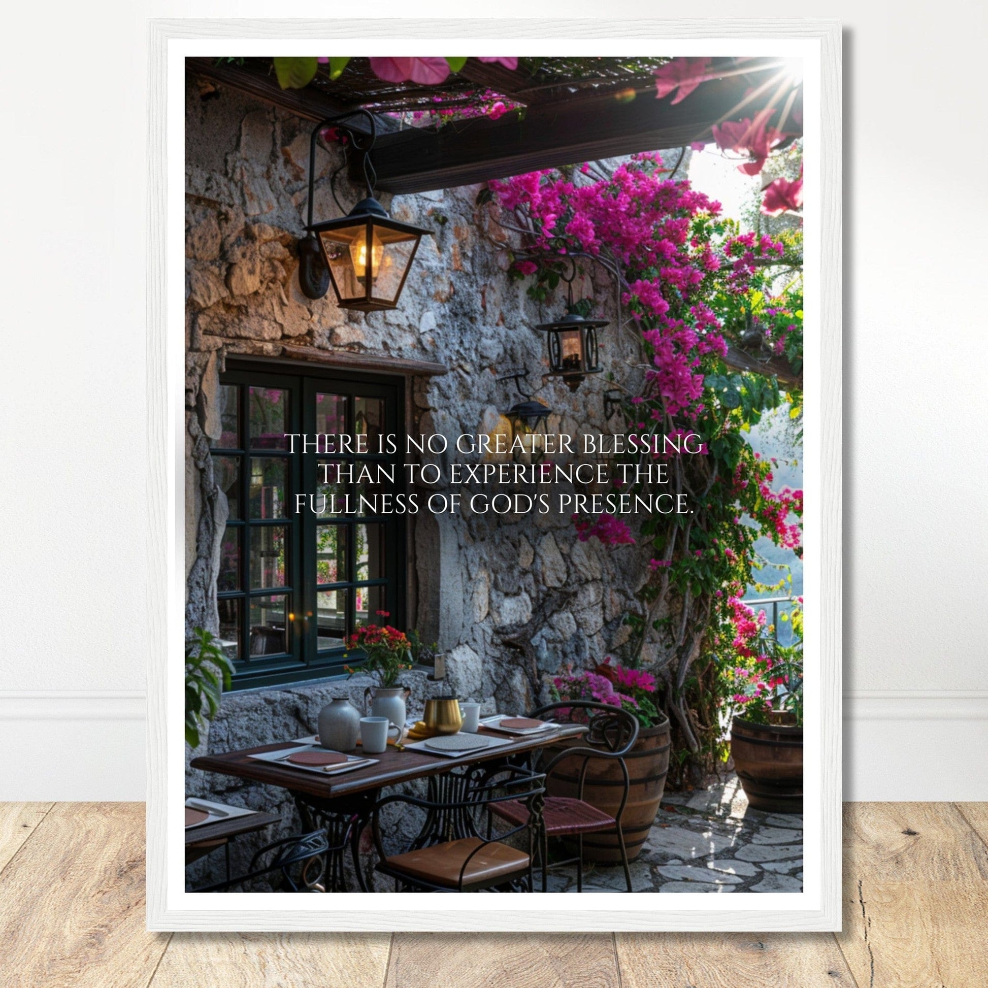 Coffee With My Father Print Material 45x60 cm / 18x24″ / White frame No Greater Blessing - Custom Art