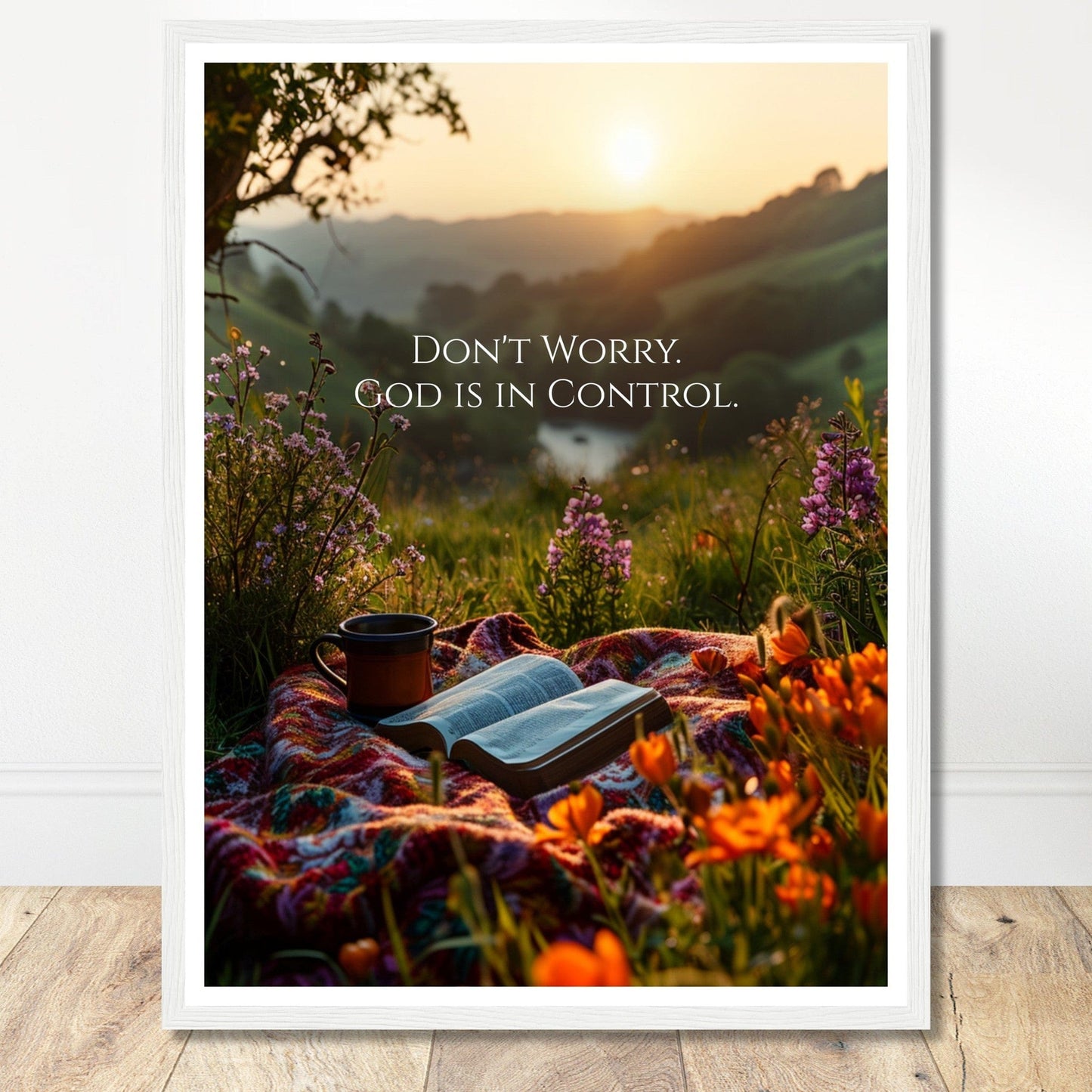 Coffee With My Father Print Material 45x60 cm / 18x24″ / White frame Premium Matte Paper Wooden Framed Poster