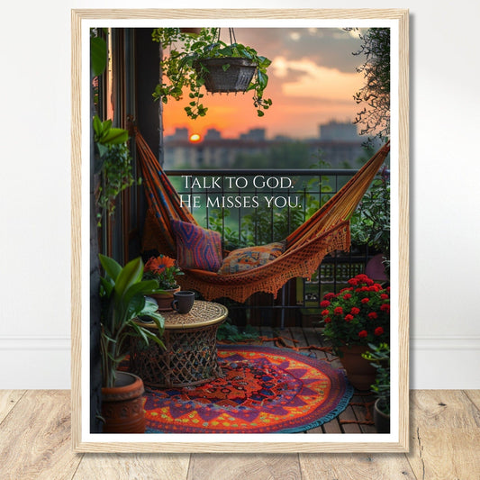 Coffee With My Father Print Material 45x60 cm / 18x24″ / Wood frame Framed Template