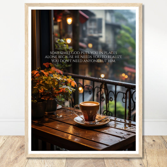 Coffee With My Father Print Material 45x60 cm / 18x24″ / Wood frame Premium Matte Paper Wooden Framed Poster