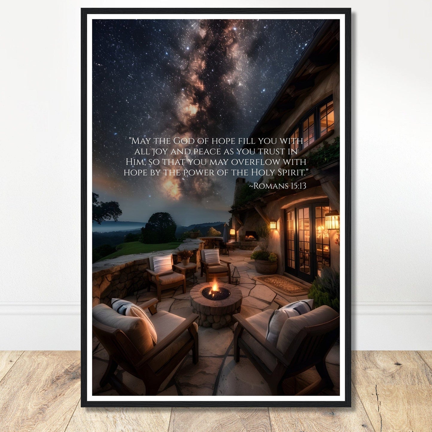Coffee With My Father Print Material 60x90 cm / 24x36″ / Black frame God of Hope