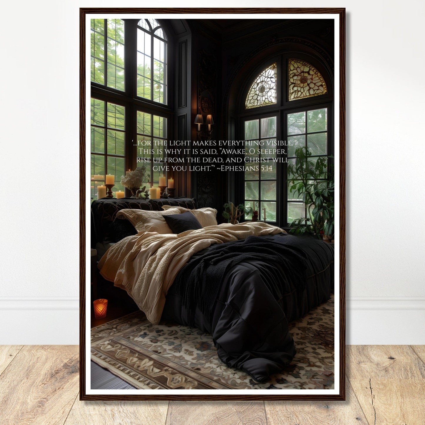 Coffee With My Father Print Material 60x90 cm / 24x36″ / Dark wood frame Framed Template