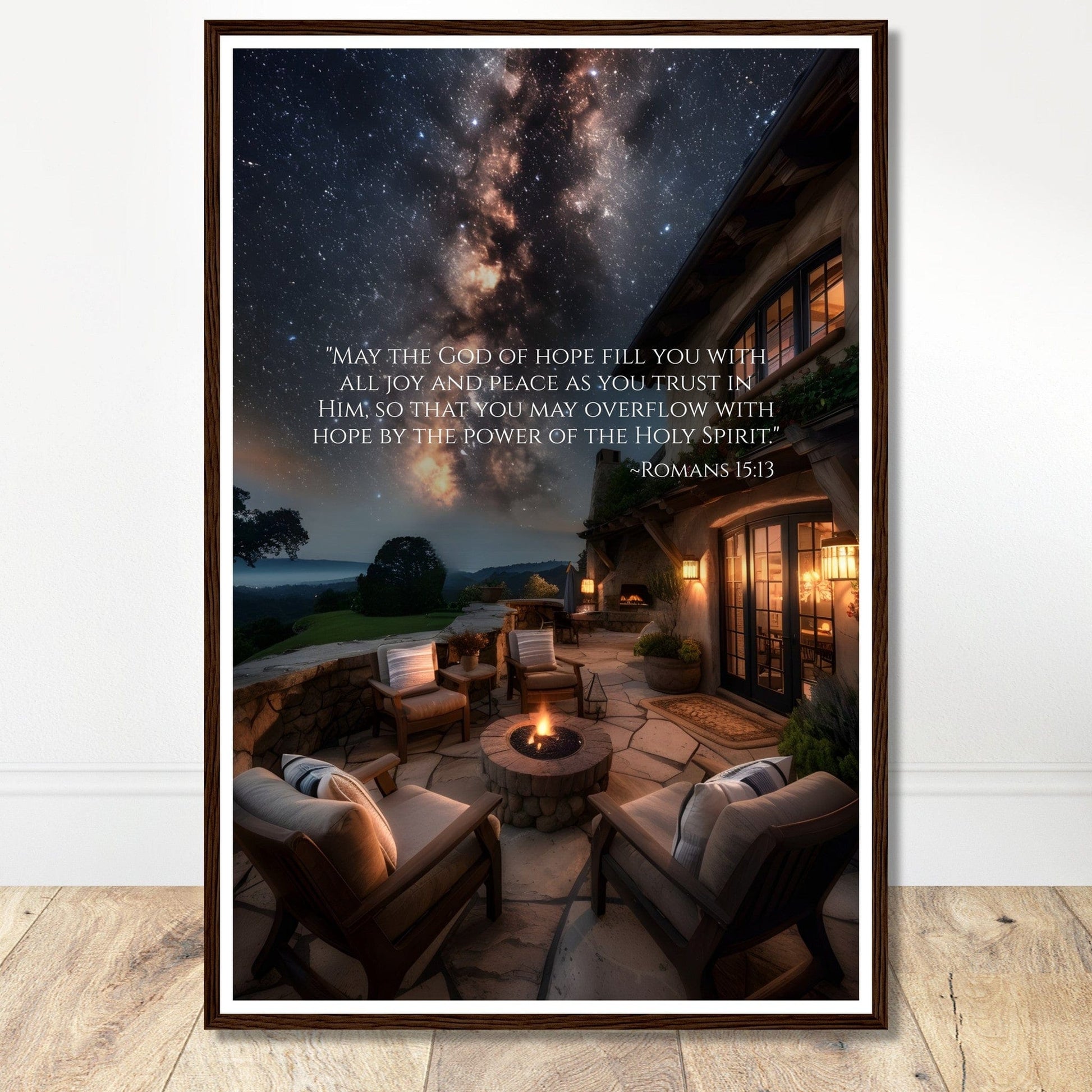 Coffee With My Father Print Material 60x90 cm / 24x36″ / Dark wood frame God of Hope