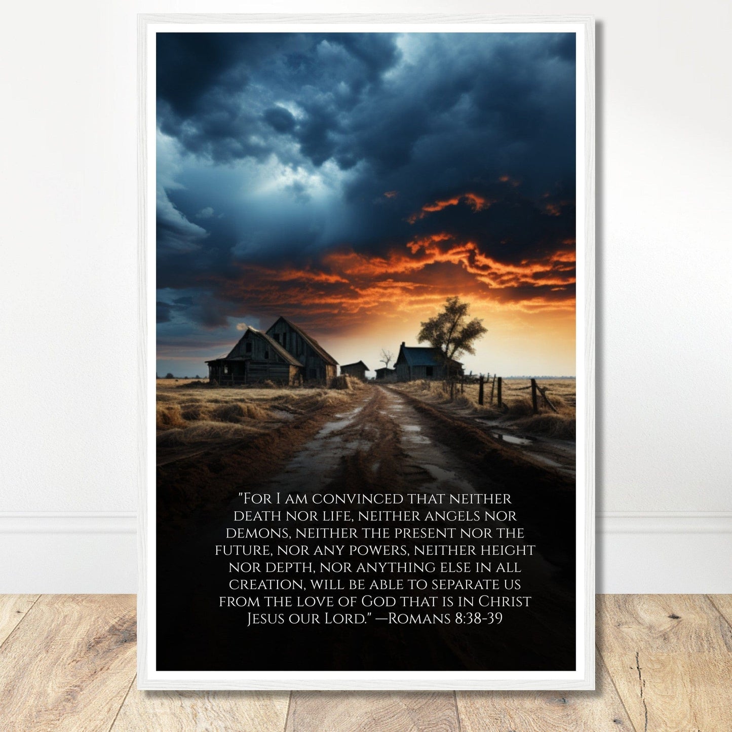 Coffee With My Father Print Material 60x90 cm / 24x36″ / Framed / White frame Powerful Assurance - Custom Art