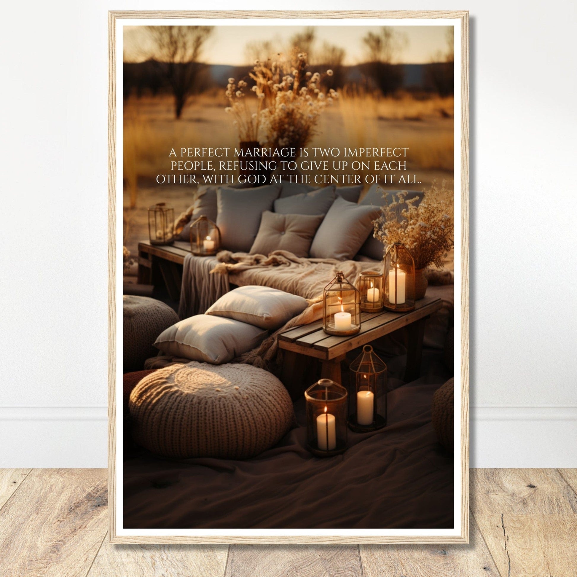 Coffee With My Father Print Material 60x90 cm / 24x36″ / Framed / Wood frame God-Centered Marriage - Custom Art