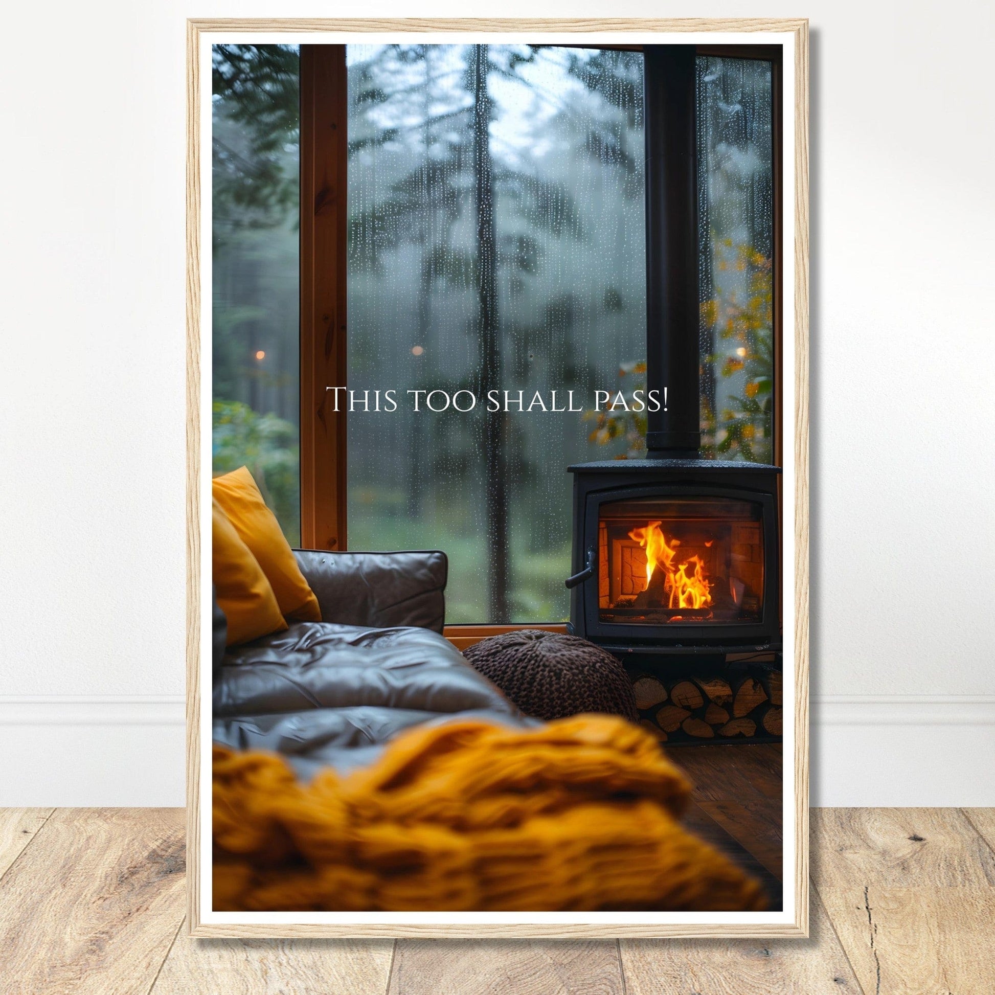 Coffee With My Father Print Material 60x90 cm / 24x36″ / Framed / Wood frame This Too Shall Pass - Custom Art