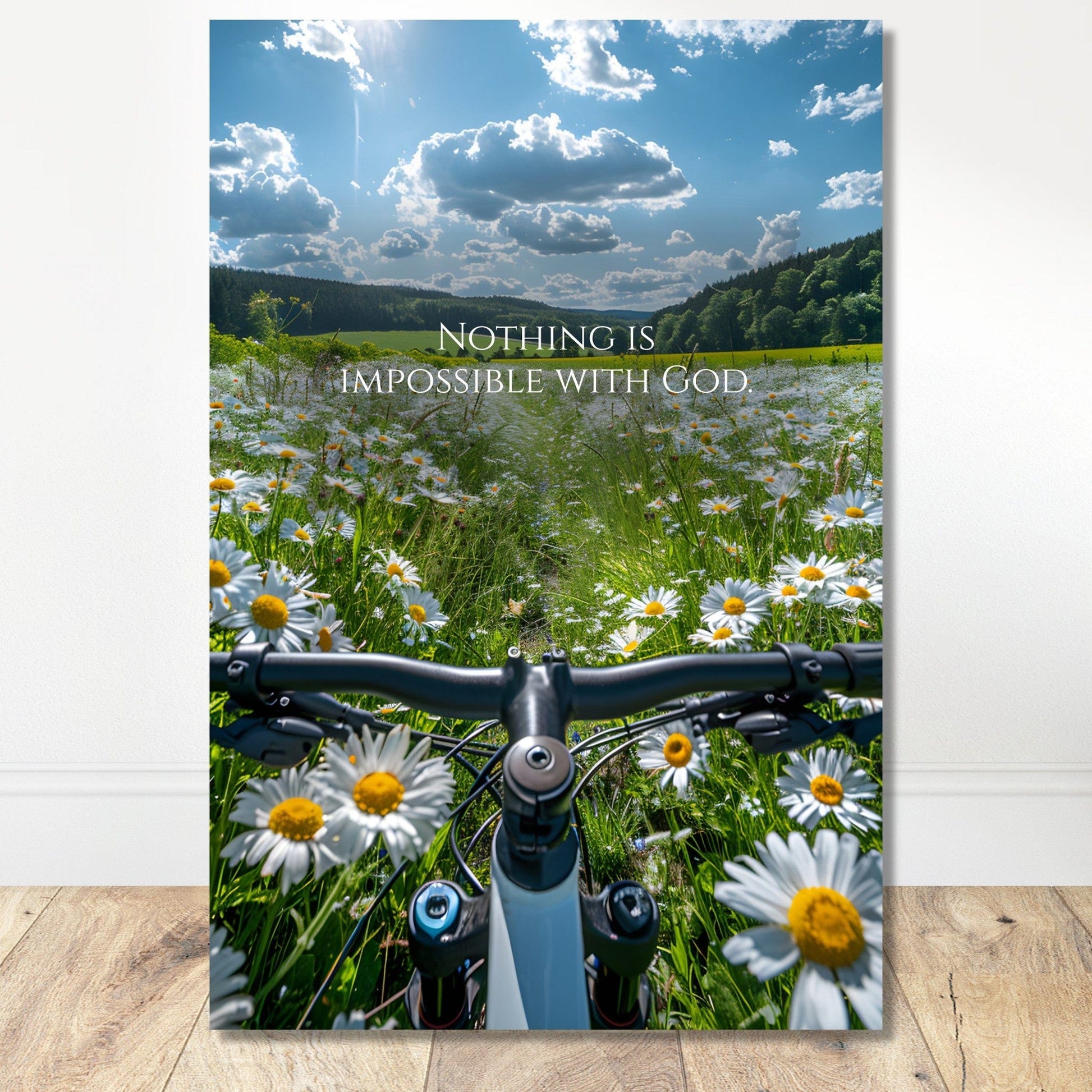 Coffee With My Father Print Material 60x90 cm / 24x36″ / Premium Matte Paper Poster / - Nothing is Impossible With God - Artwork