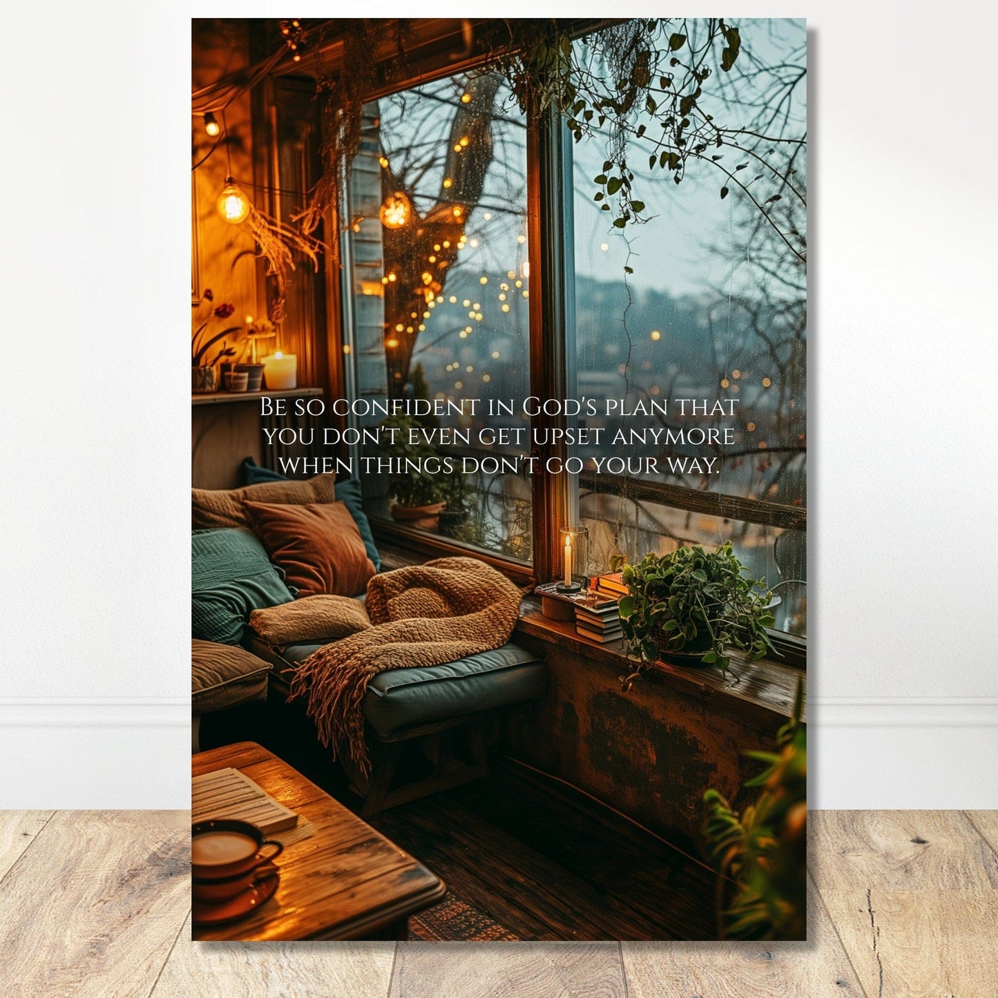 Coffee With My Father Print Material 60x90 cm / 24x36″ / Premium Matte Paper Poster / - Premium Matte Paper Wooden Framed Poster