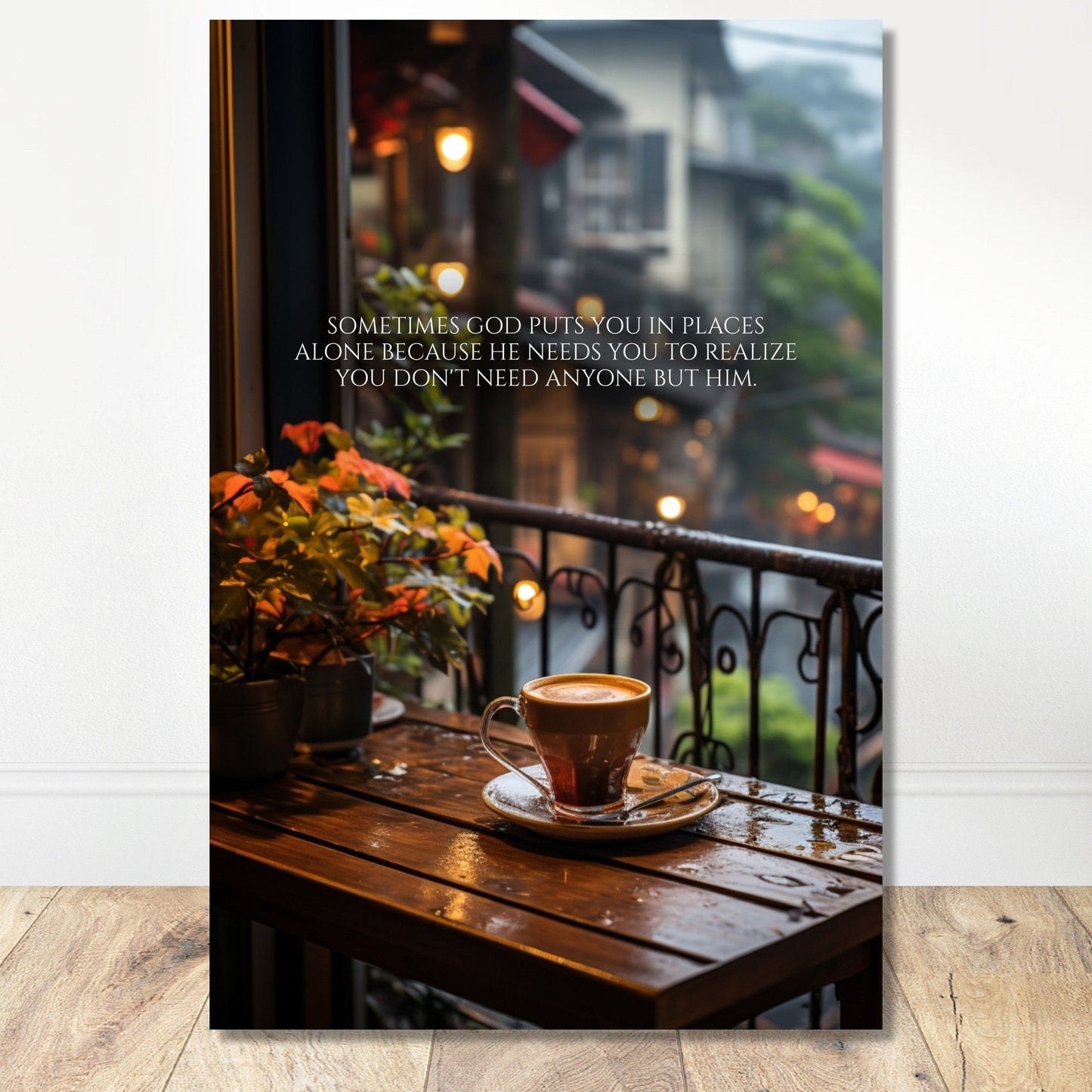 Coffee With My Father Print Material 60x90 cm / 24x36″ / Premium Matte Paper Poster / - Premium Matte Paper Wooden Framed Poster