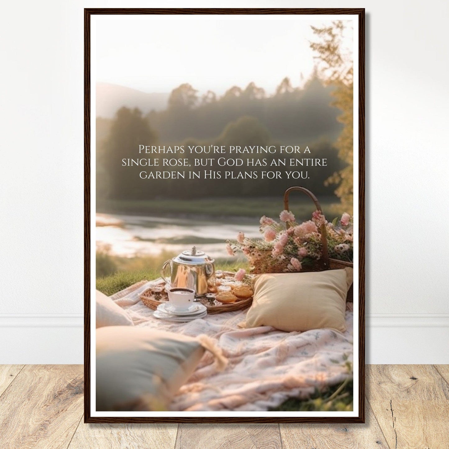 Coffee With My Father Print Material 60x90 cm / 24x36″ / Premium Matte Paper with Frame / Dark wood frame Poster Template