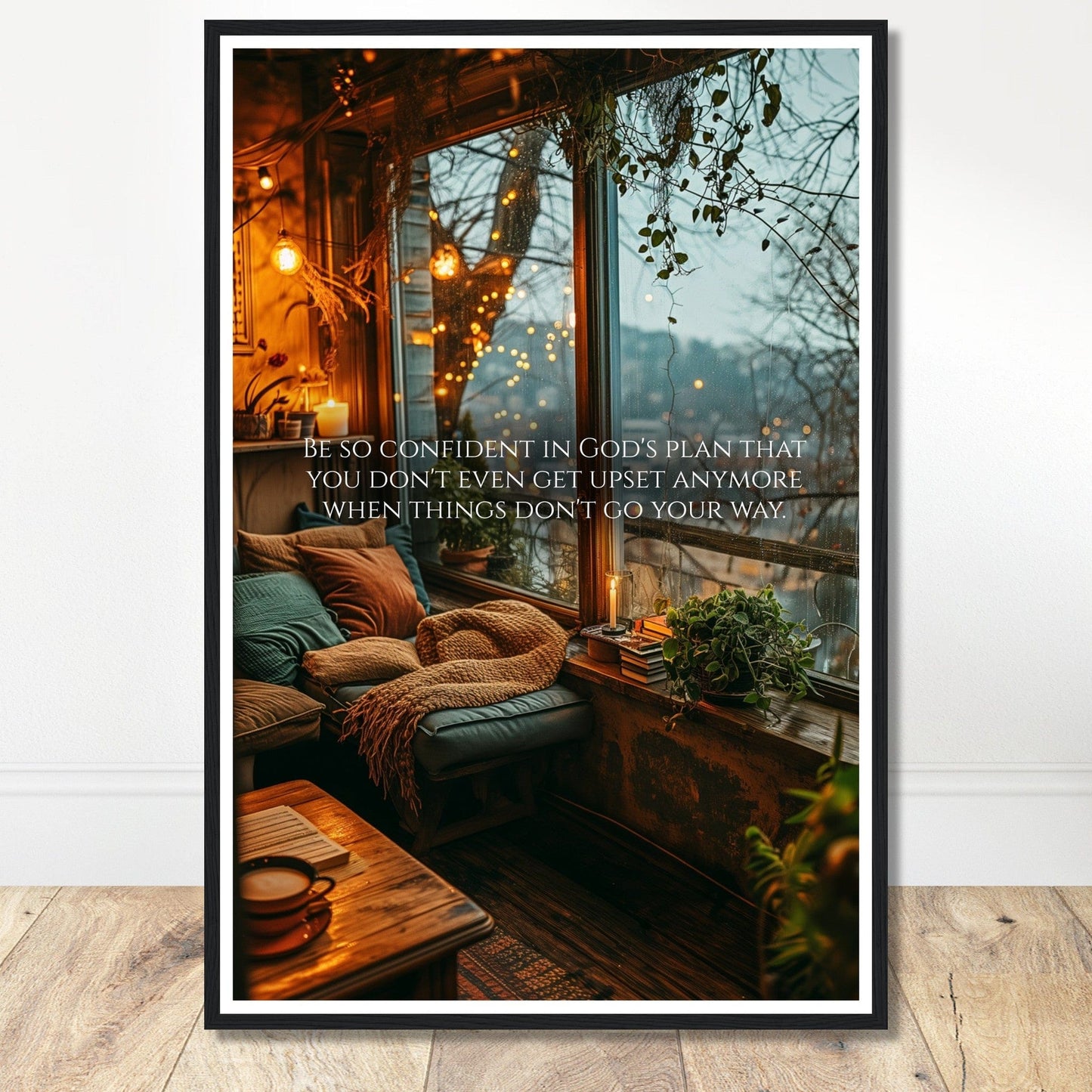 Coffee With My Father Print Material 60x90 cm / 24x36″ / Premium Matte Paper Wooden Framed Poster / Black frame Premium Matte Paper Wooden Framed Poster