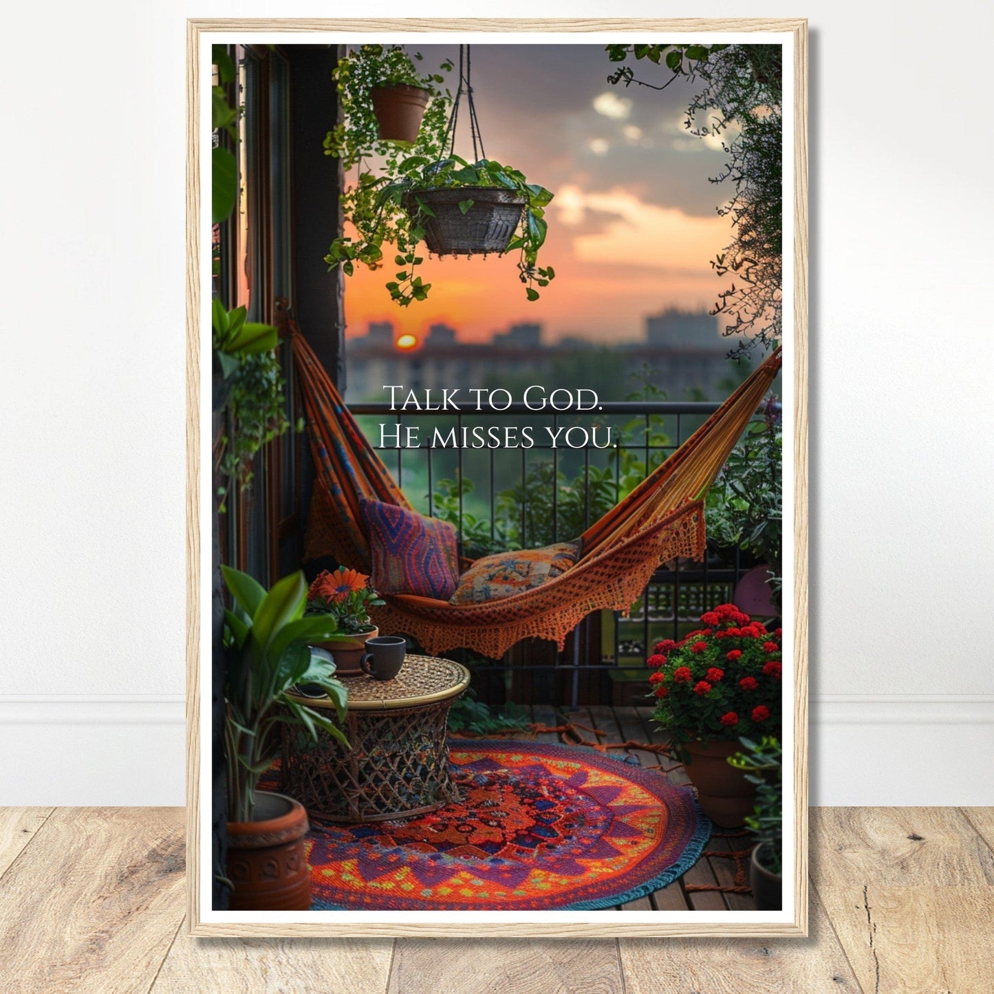 Coffee With My Father Print Material 60x90 cm / 24x36″ / Premium Matte Paper Wooden Framed Poster / Wood frame Framed Template