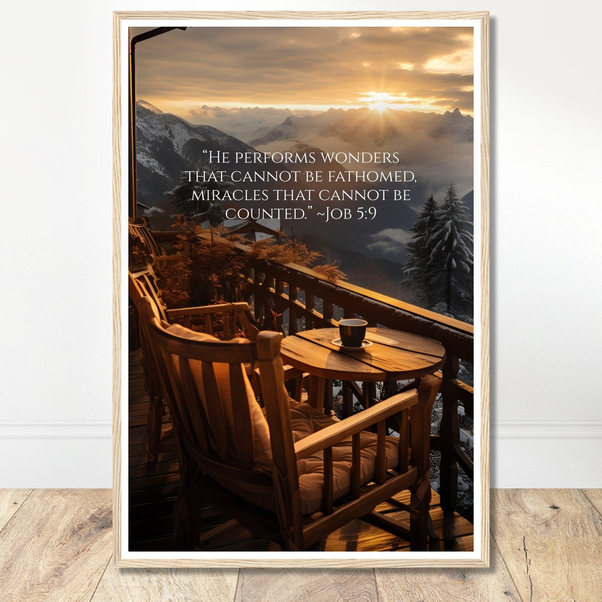 Coffee With My Father Print Material 60x90 cm / 24x36″ / Premium Matte Paper Wooden Framed Poster / Wood frame Framed Template