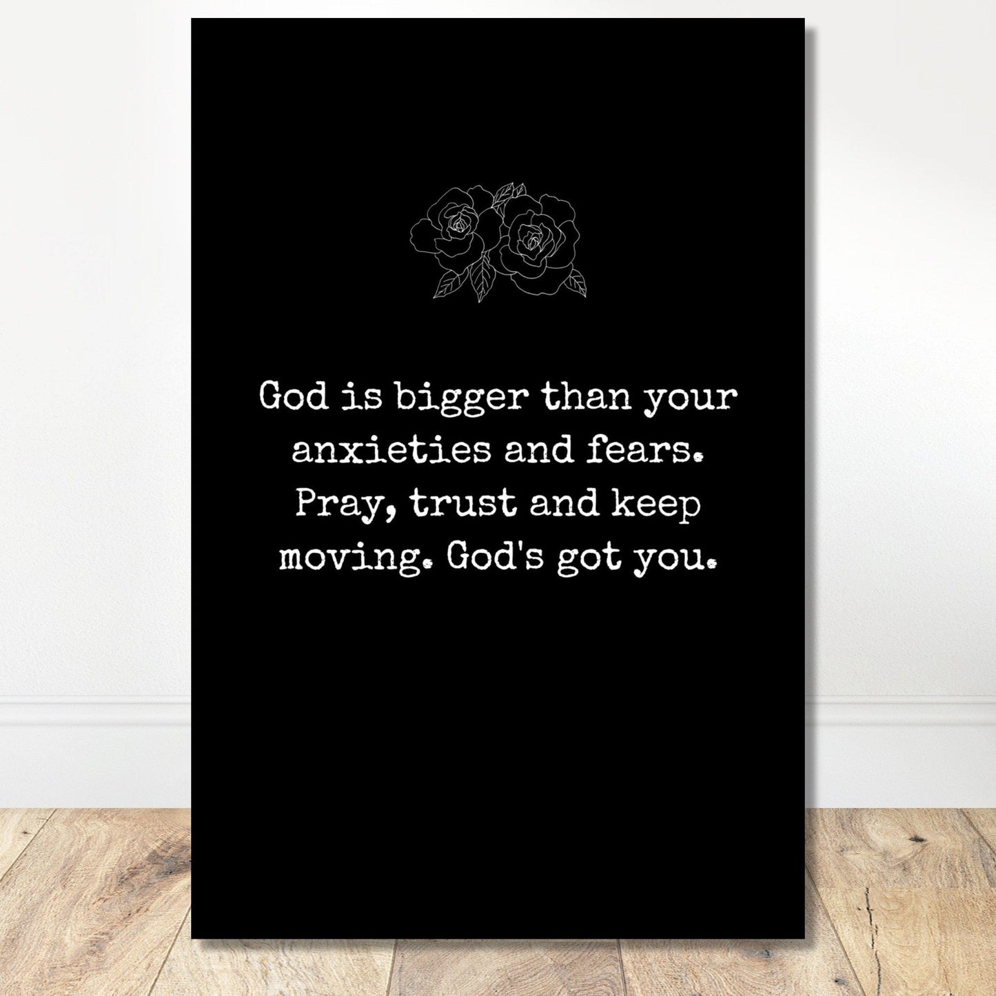 Coffee With My Father Print Material 60x90 cm / 24x36″ / Unframed / Unframed - Poster Only God Is Bigger - Quote Print