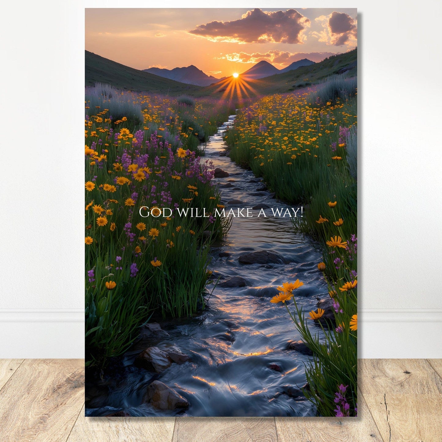 Coffee With My Father Print Material 60x90 cm / 24x36″ / Unframed / Unframed - Poster Only God Will Make A Way - Custom Art