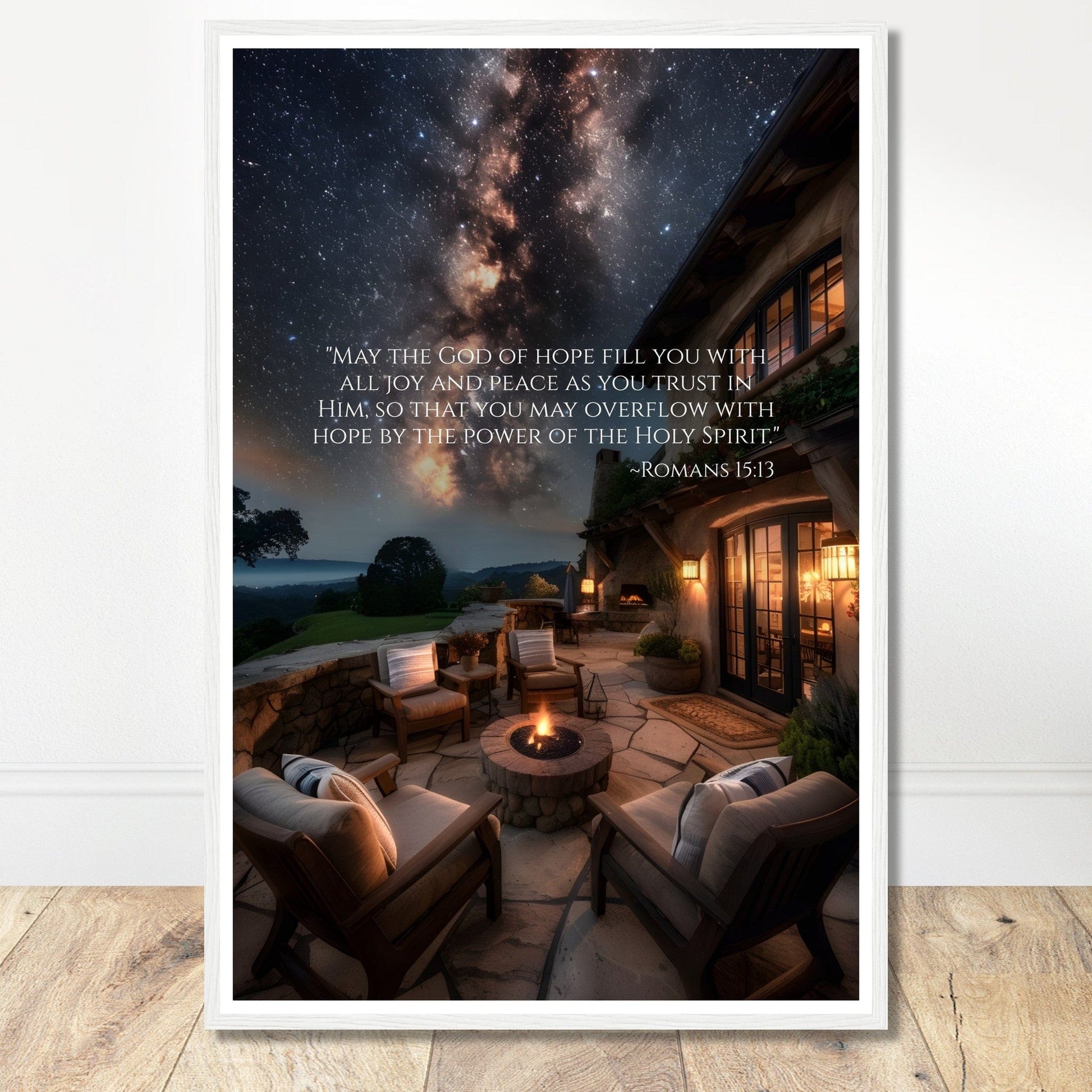 Coffee With My Father Print Material 60x90 cm / 24x36″ / White frame God of Hope