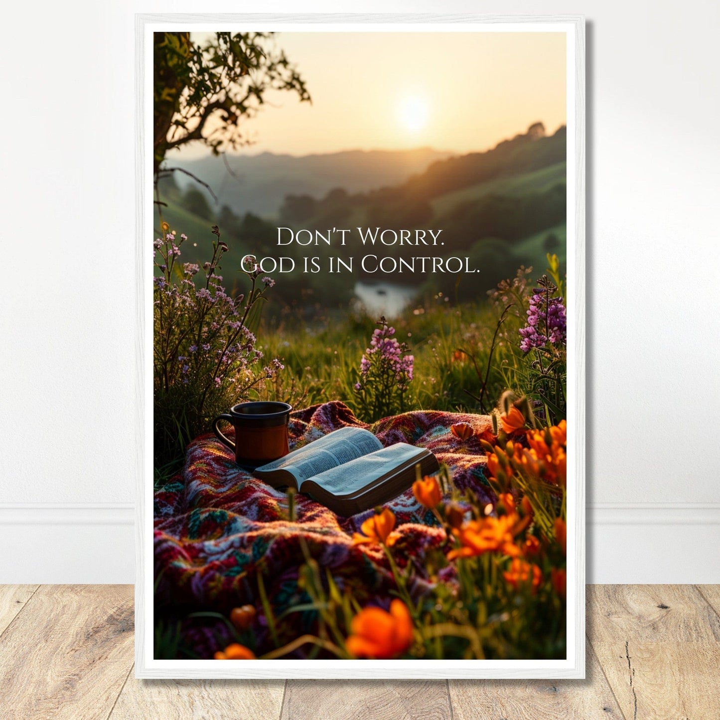 Coffee With My Father Print Material 60x90 cm / 24x36″ / White frame Premium Matte Paper Wooden Framed Poster