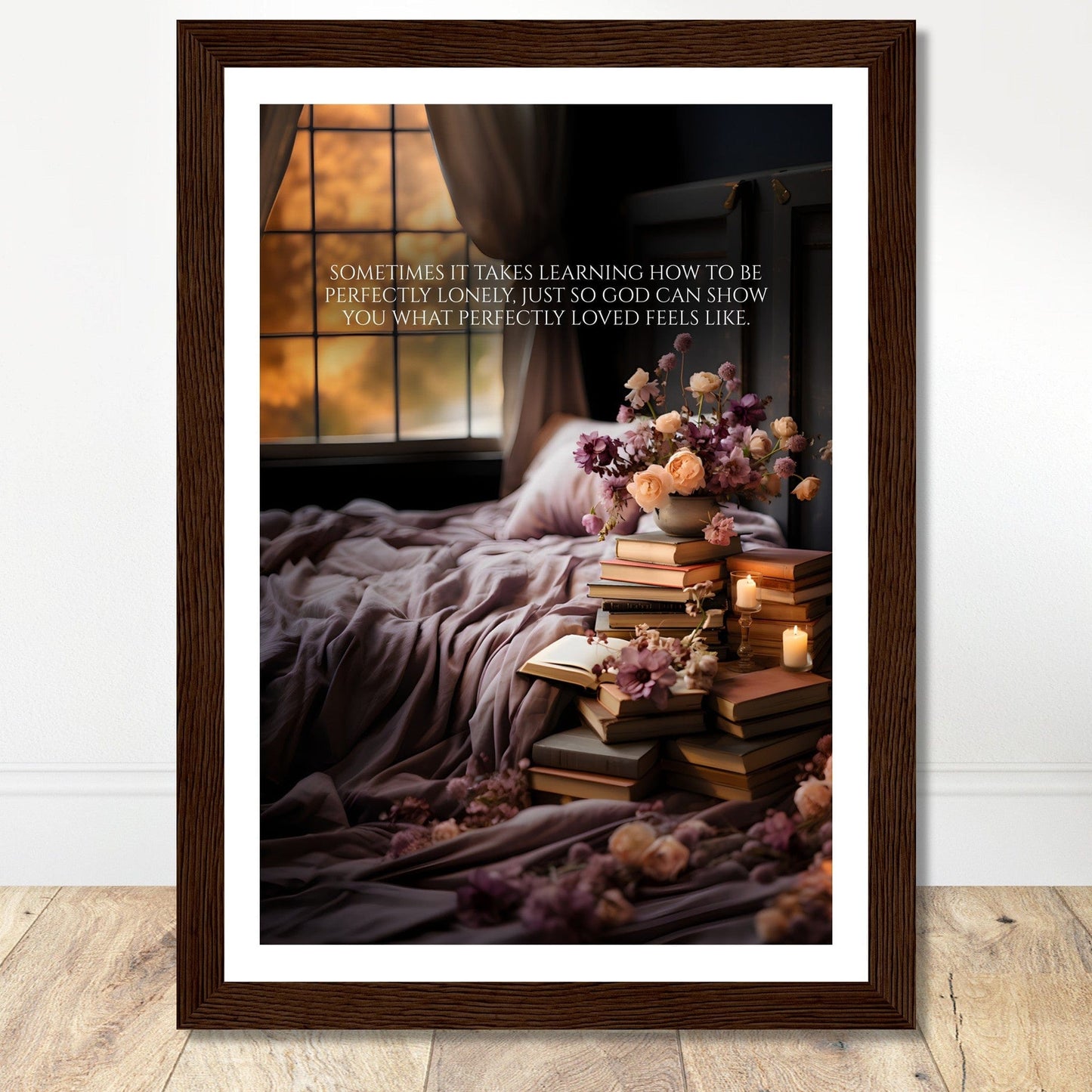 Coffee With My Father Print Material A4 21x29.7 cm / 8x12″ / Dark wood frame Framed Template