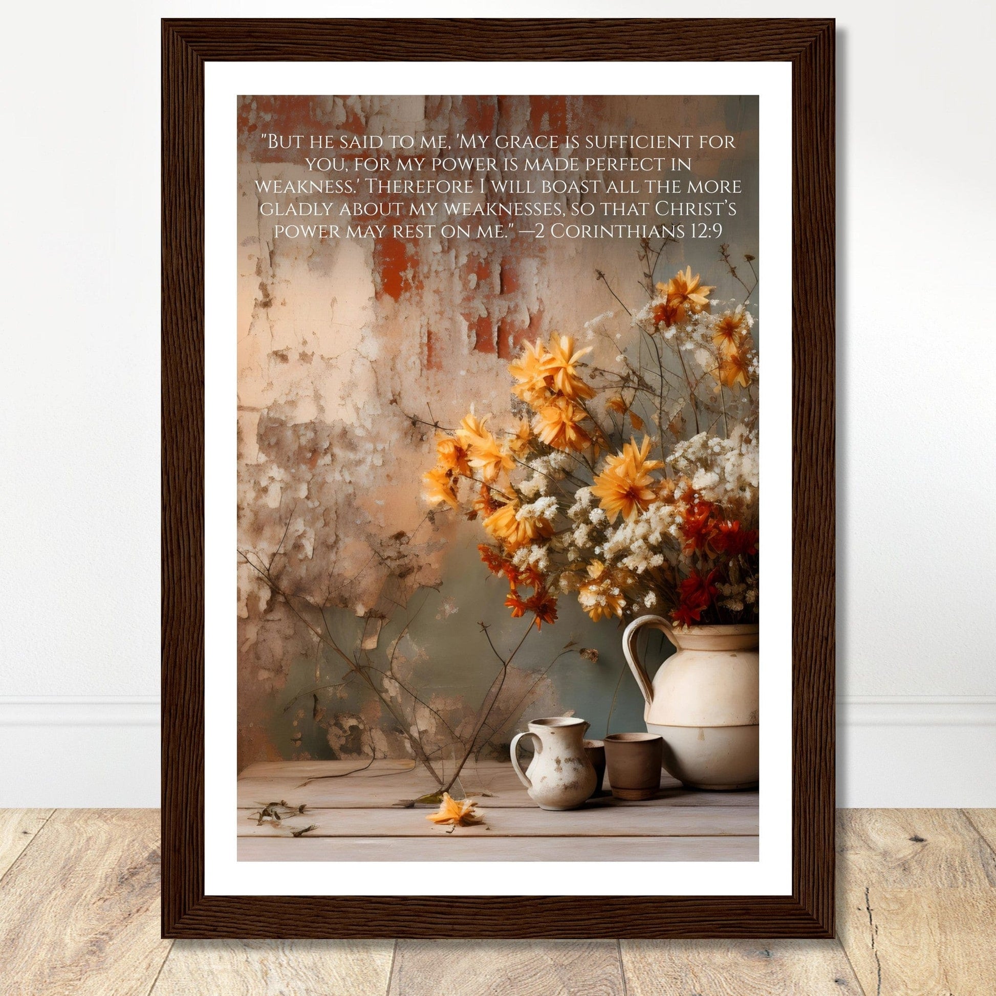 Coffee With My Father Print Material A4 21x29.7 cm / 8x12″ / Dark wood frame Framed Template