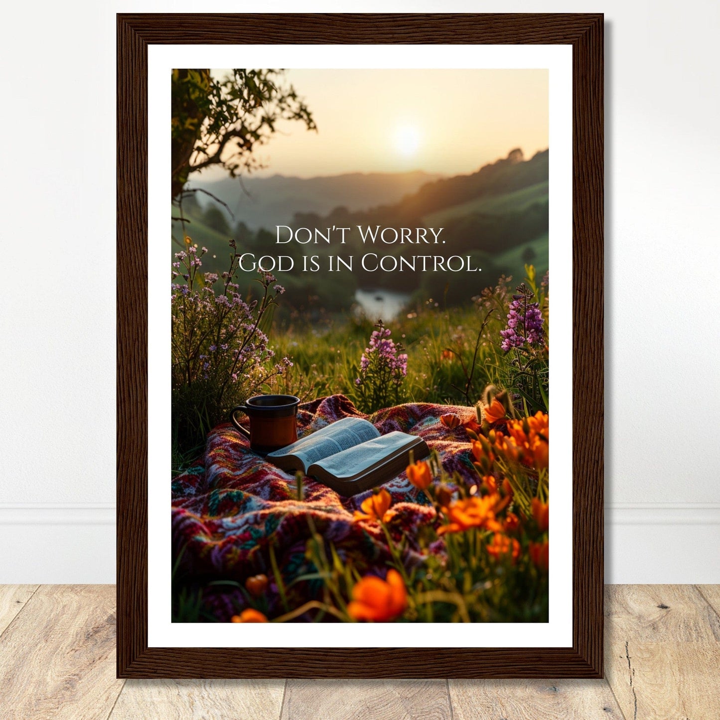Coffee With My Father Print Material A4 21x29.7 cm / 8x12″ / Dark wood frame Premium Matte Paper Wooden Framed Poster