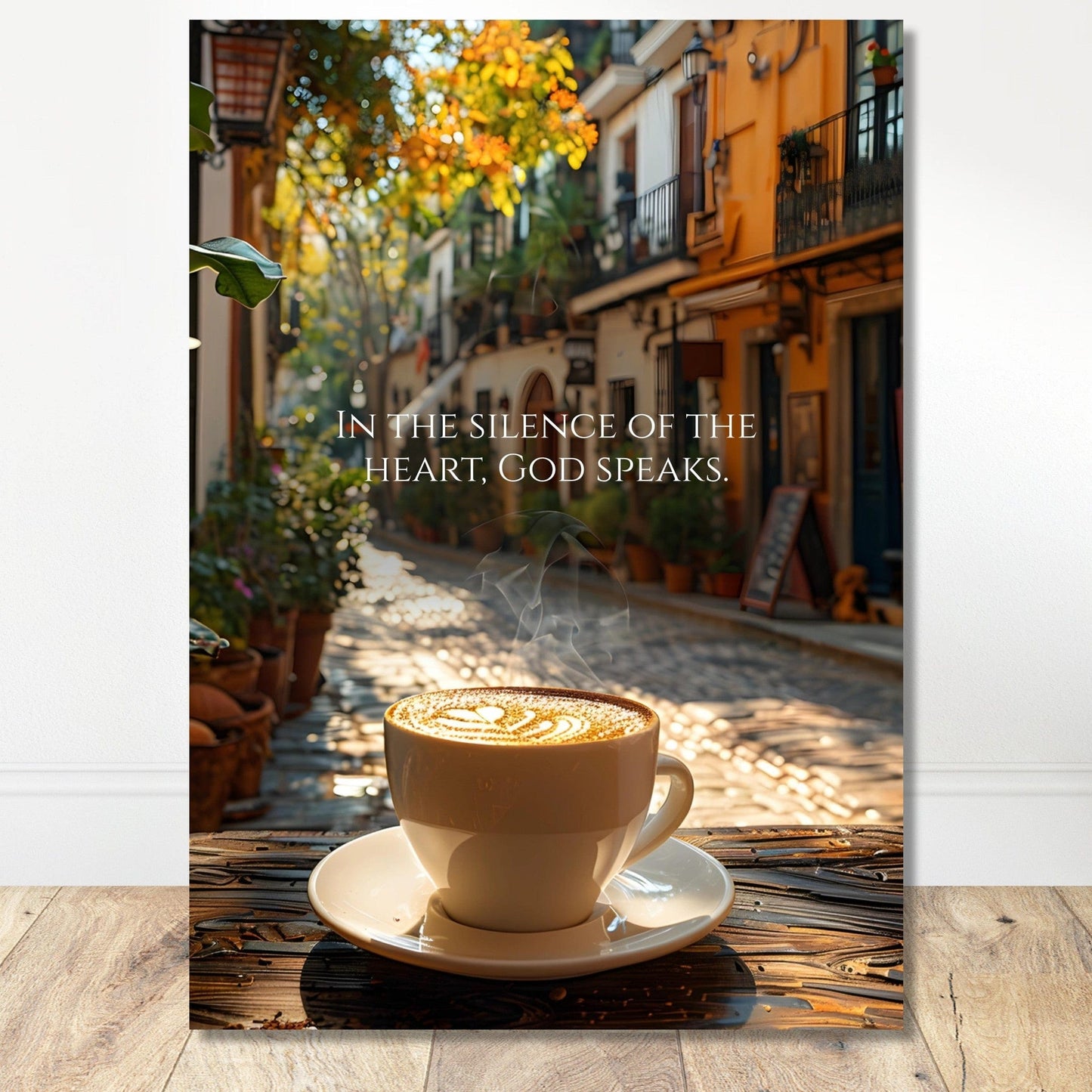 Coffee With My Father Print Material A4 21x29.7 cm / 8x12″ / Premium Matte Paper Poster / - Framed Template