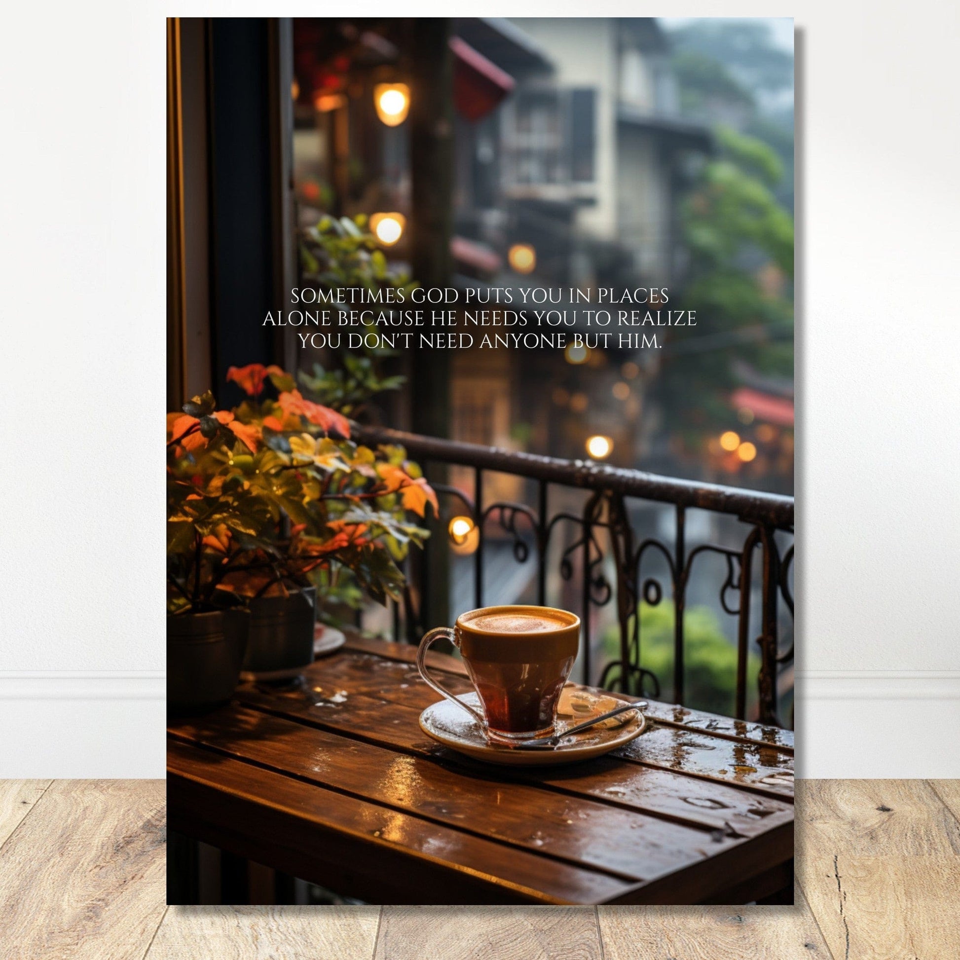 Coffee With My Father Print Material A4 21x29.7 cm / 8x12″ / Premium Matte Paper Poster / - Premium Matte Paper Wooden Framed Poster
