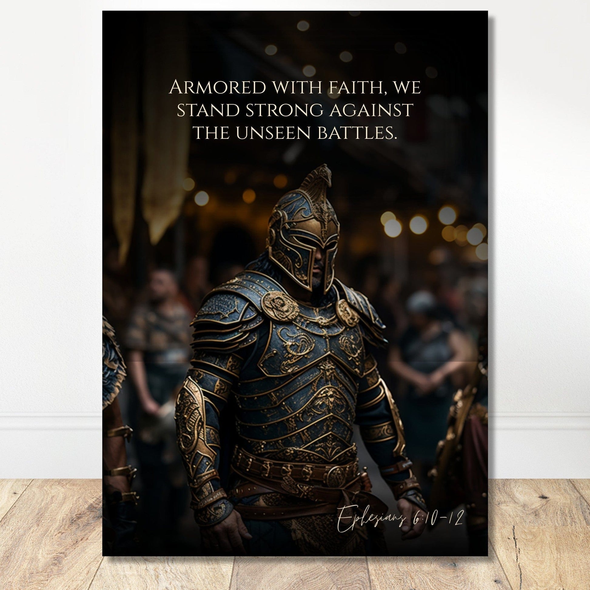 Coffee With My Father Print Material A4 21x29.7 cm / 8x12″ / Premium Matte Paper Poster / - The Unseen Battles: Ephesians 6:10-12 - Artwork