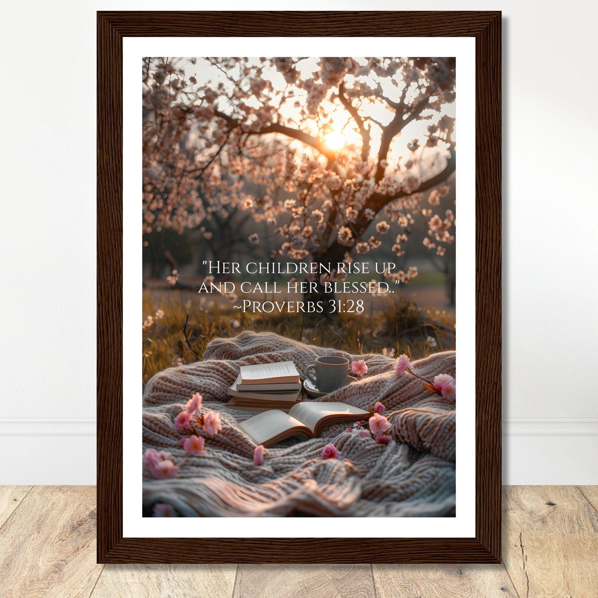 Coffee With My Father Print Material A4 21x29.7 cm / 8x12″ / Premium Matte Paper Wooden Framed Poster / Dark wood frame Framed Template