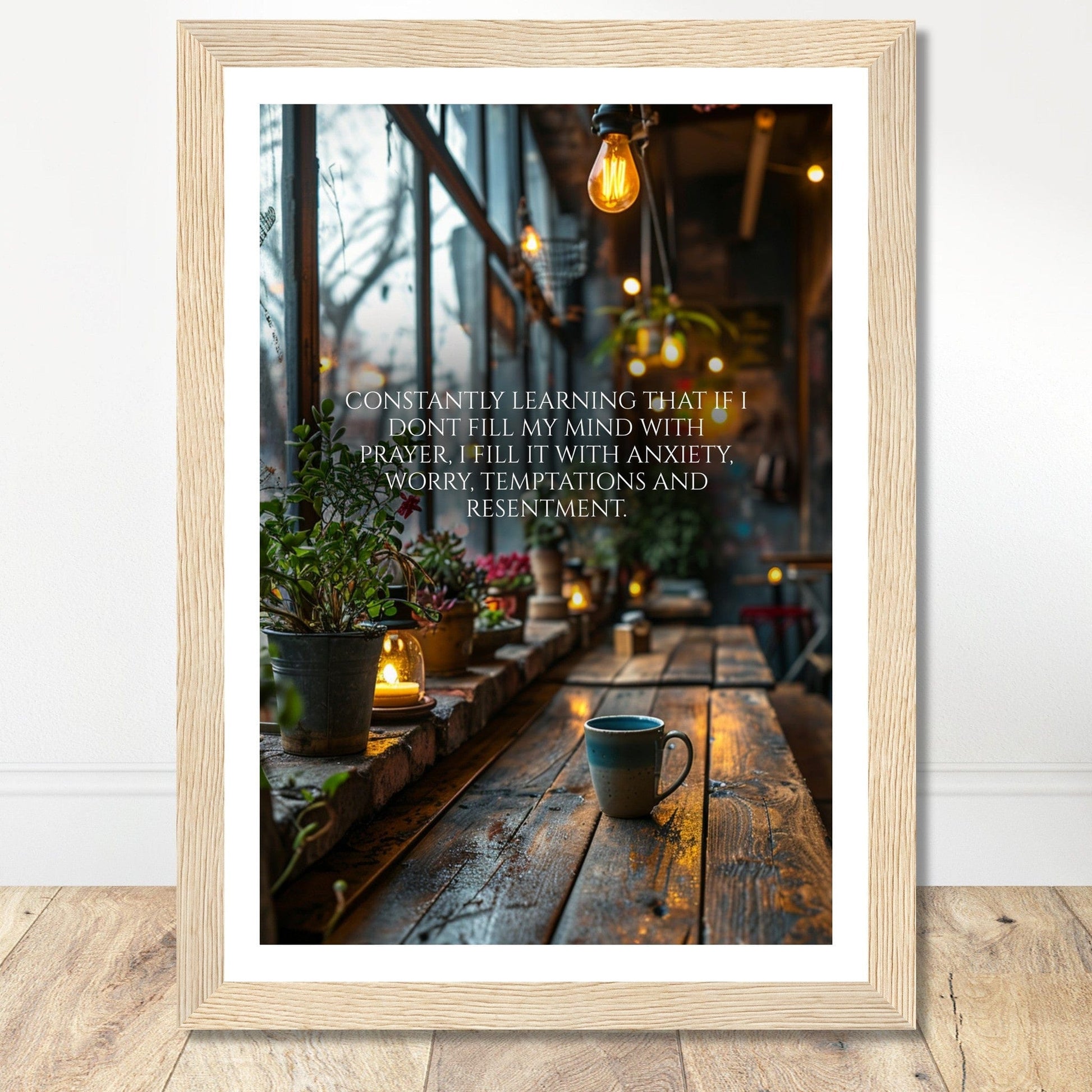Coffee With My Father Print Material A4 21x29.7 cm / 8x12″ / Wood frame Framed Template