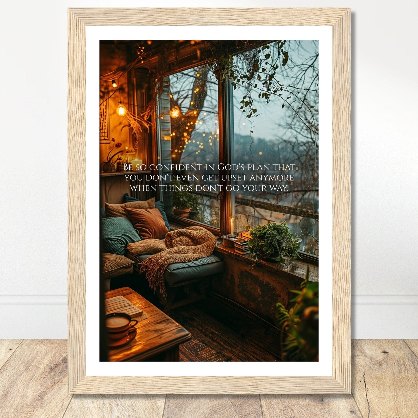 Coffee With My Father Print Material A4 21x29.7 cm / 8x12″ / Wood frame Premium Matte Paper Wooden Framed Poster