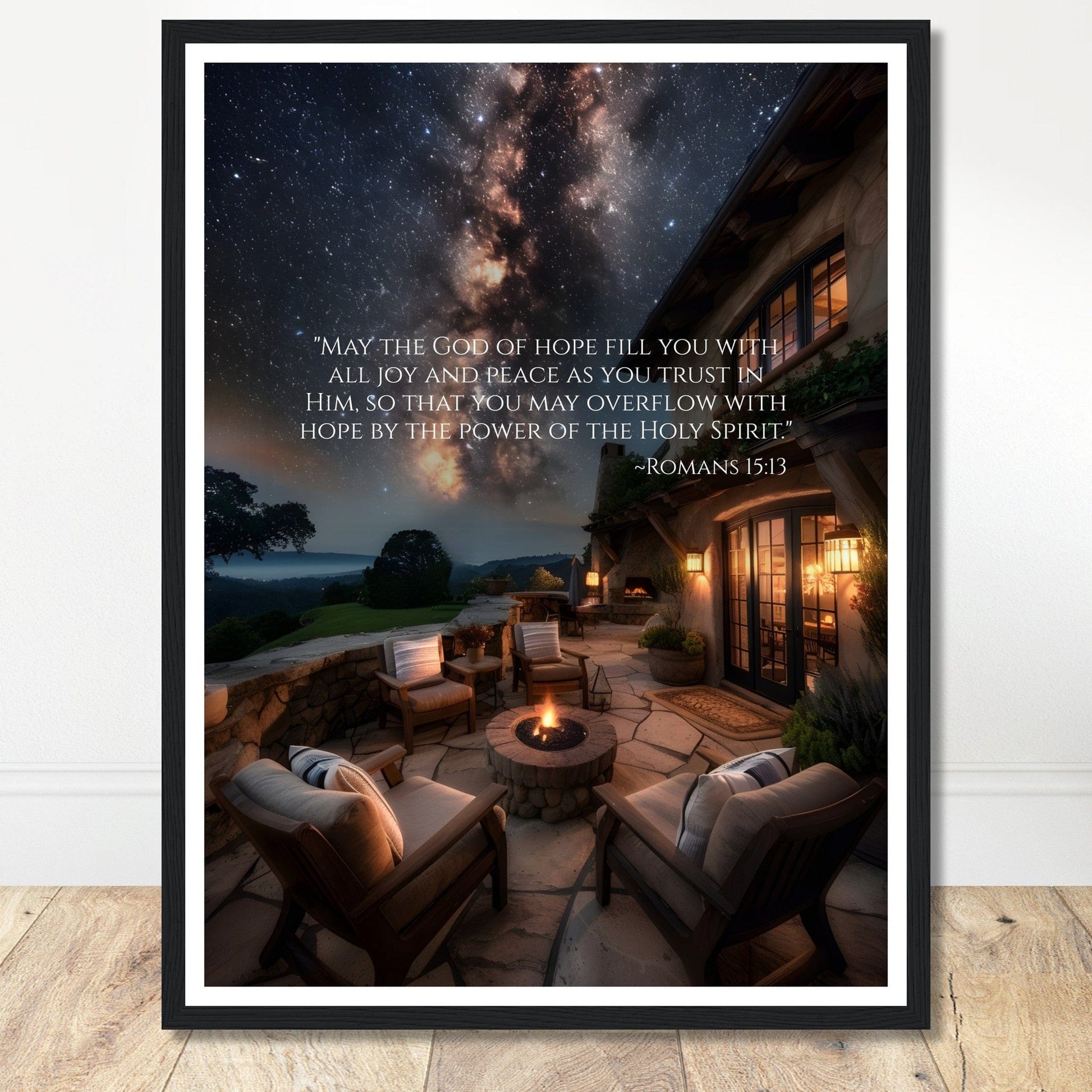 Coffee With My Father Print Material Framed / 45x60 cm / 18x24″ / Black frame God of Hope - Artwork